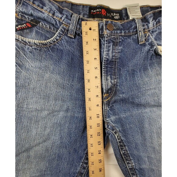 Ariat FR M4 Relaxed Boot Cut Jeans Men 38x32 Blue Flame Resistant Denim Workwear - Picture 11 of 11